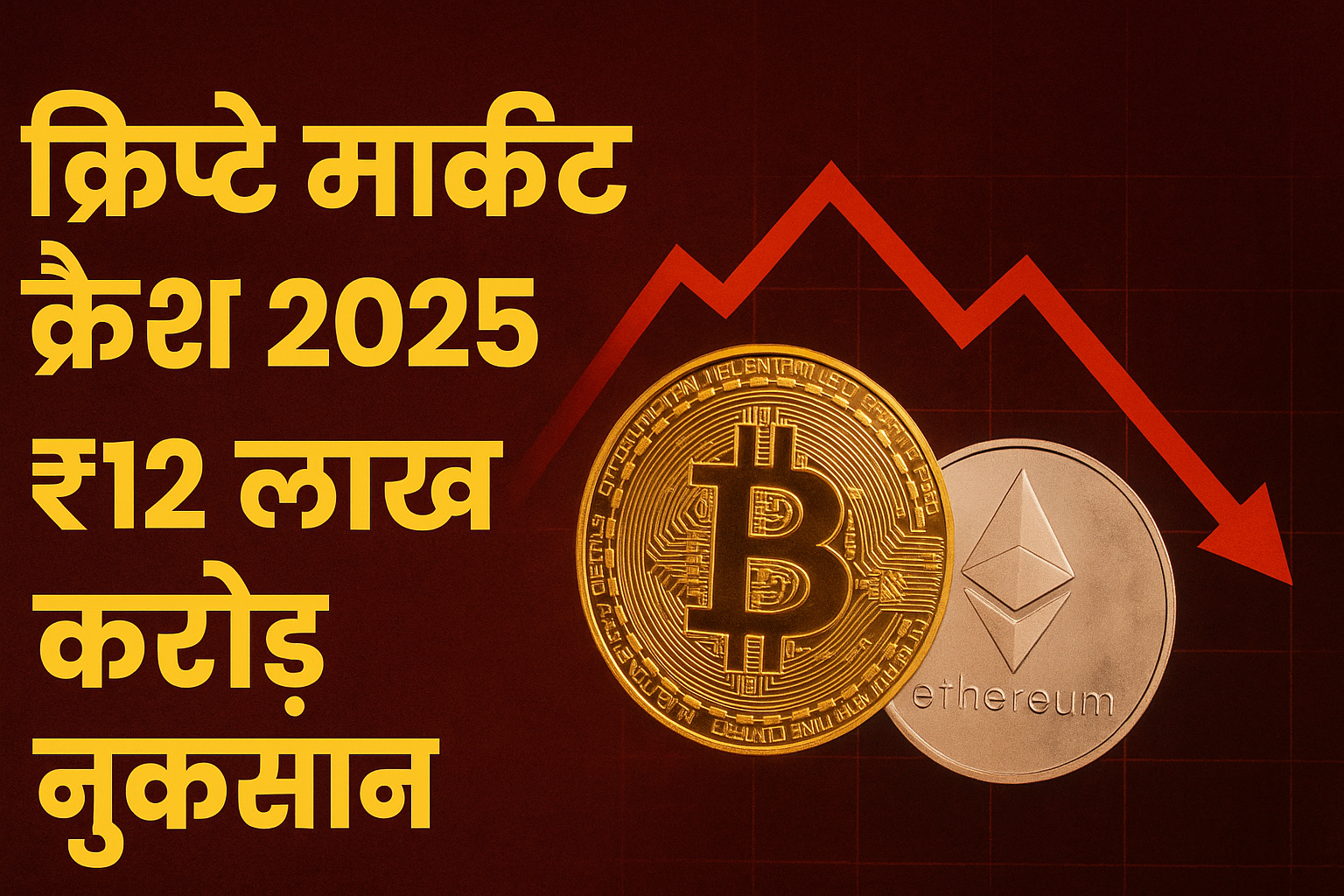 क्रिप्टो मार्केट क्रैश 2025: ₹12 लाख करोड़ का नुकसान, जानिए कैसे डूबे निवेशकों के सपने