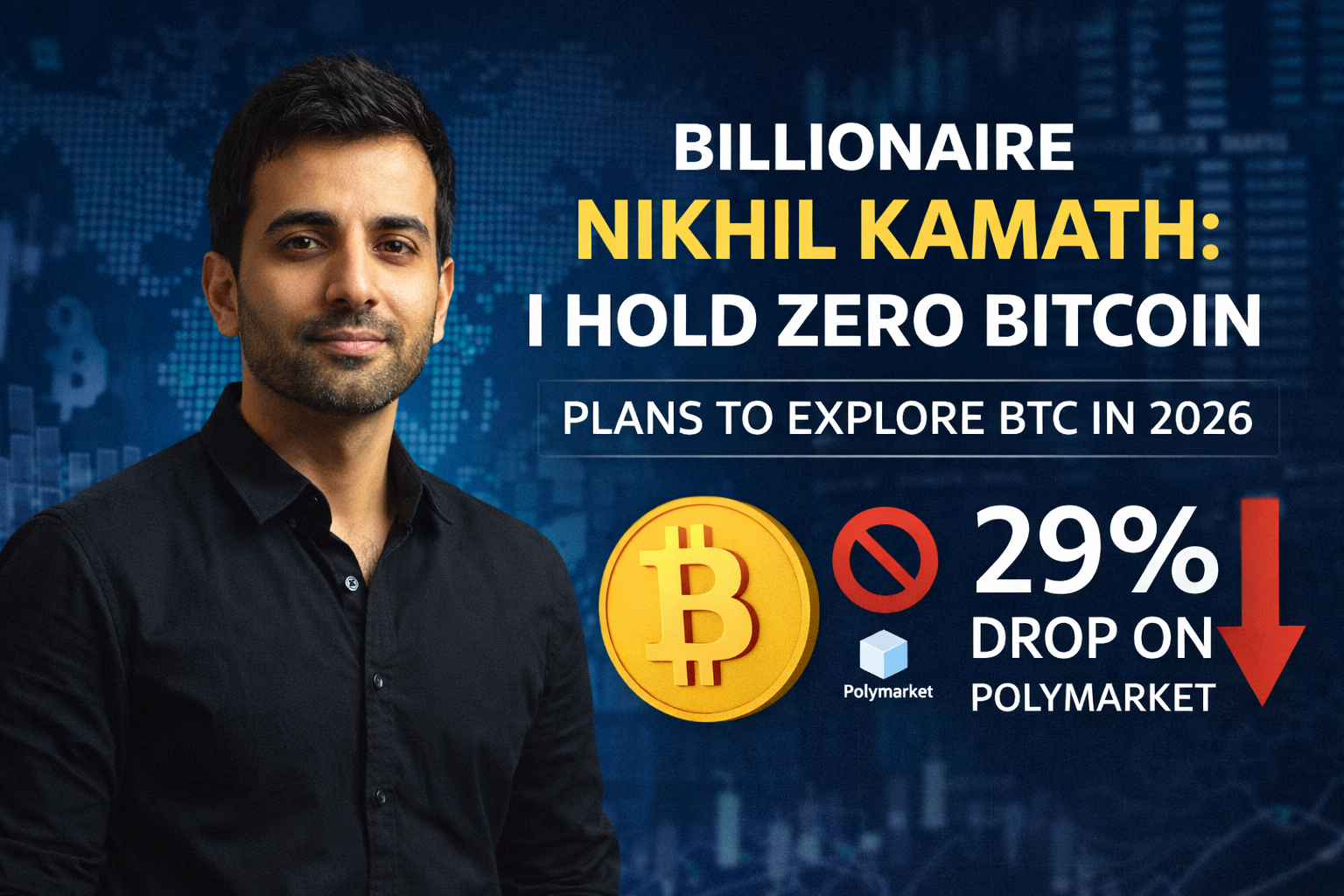 निखिल कामथ के पास ज़ीरो बिटकॉइन: भारत के युवा अरबपति का क्रिप्टो पर चौंकाने वाला खुलासा